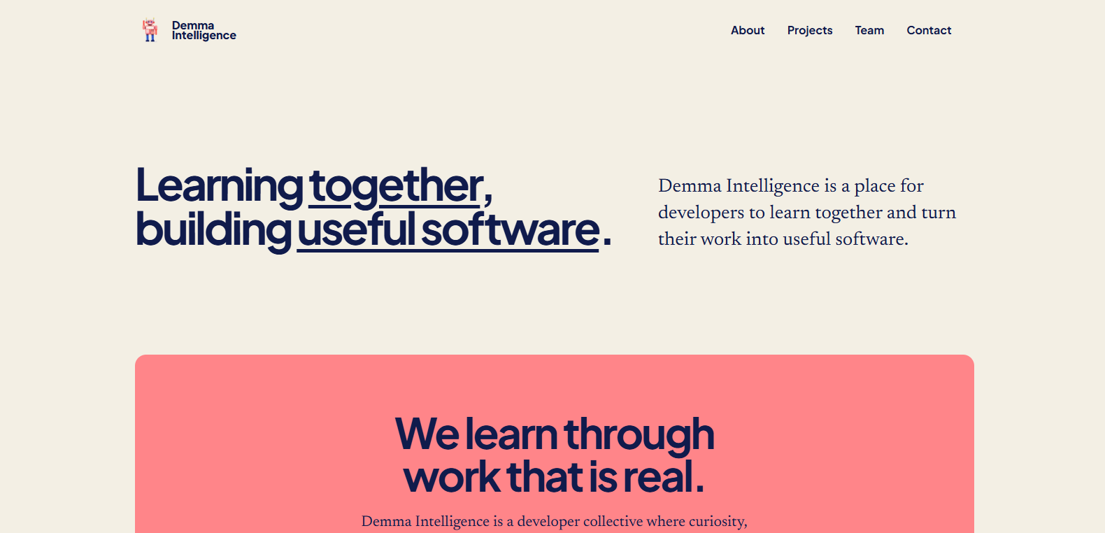 Preview website Demma Intelligence